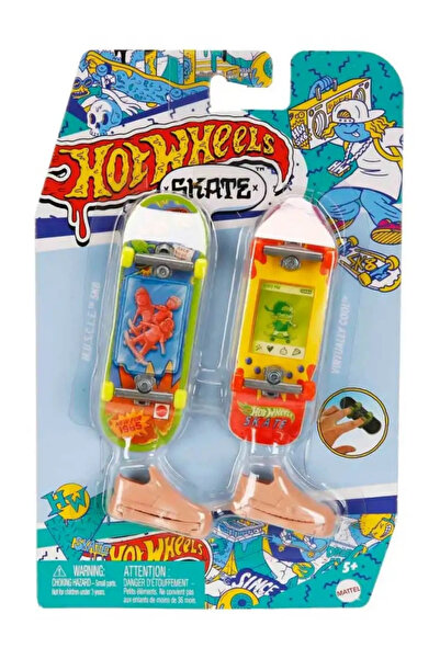 HOT WHEELS Skate Retro Temalı İkili Parmak Kaykay ve Ayakkabı - HXL23