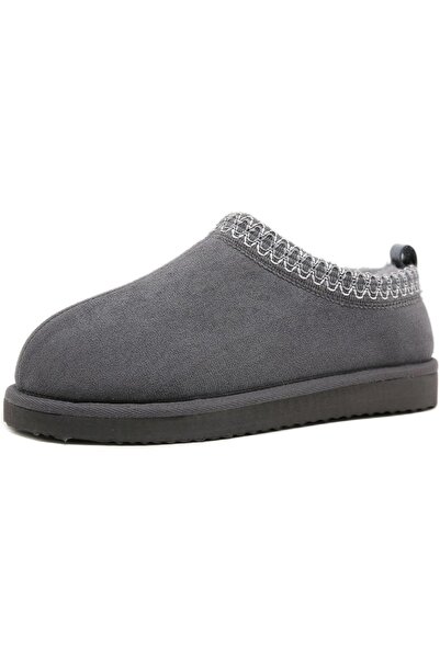 OEM Papuci unisex din pluș antiderapanți, calzi, slip-on, comozi, gri 42