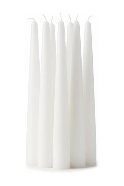 The Bros Prices Premium Dinner Candles White Pack of 10 - Made in Italy, Long...