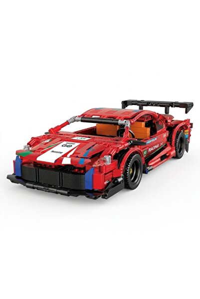 Z Store Set de construcție mașină de curse roșie – 668 piese