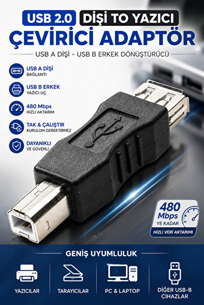 nelerbulurum USB a Female to USB B Male Converts USB Cable to Printer Cable 4...