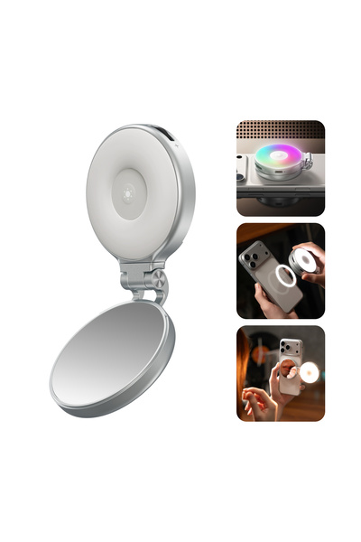 TELESIN Magnetic RGB Selfie Ring Light - MagSafe Uyumlu RGB Aynalı Selfie Işığı