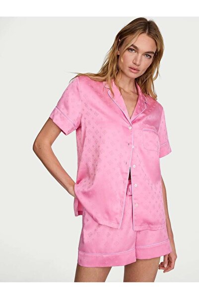 Victoria's Secret Glazed Saten Şortlu Pijama Takımı