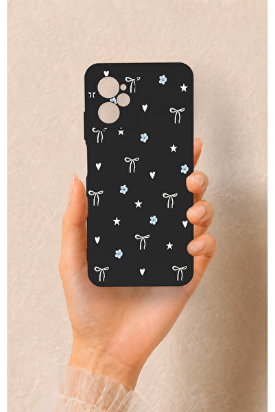 Vip Case Casper Via X30 Uyumlu Mini Fiyonk Siyah Desenli Silikon Kılıf