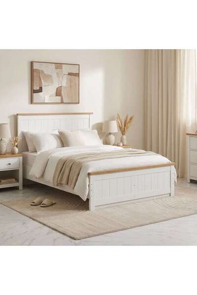 PAN HOME Almada Single Bed 120x200 Cm - White