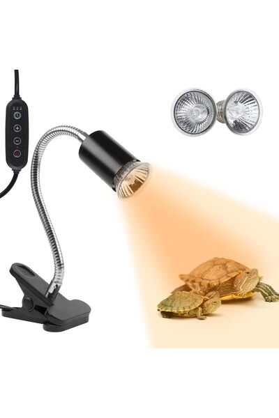 Lucky Herp Accesoriu lampă de încălzire pentru broaște țestoase de acvariu, L...