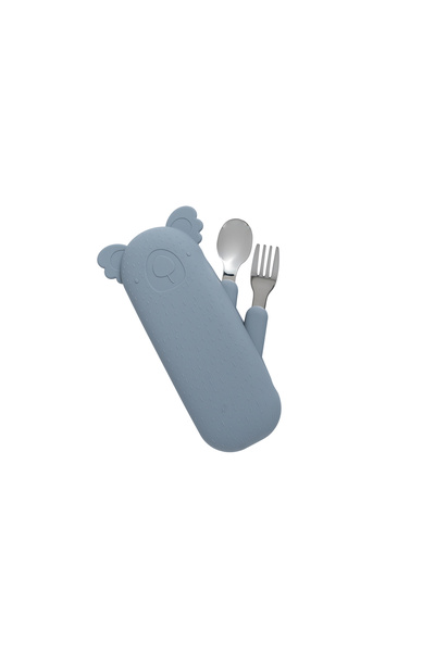 The Cotton Cloud Set de tacâmuri cu husa din silicon Zoe Koala,