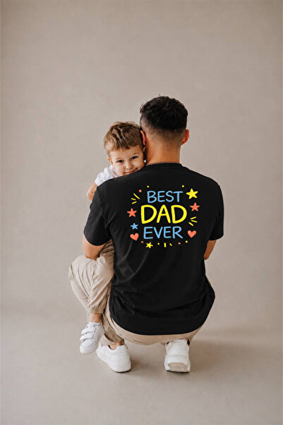 genosha Father's Day Gift, Father-Child Combination, 100% Cotton Oversize T-S...