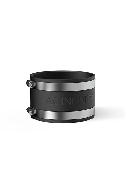 AC Infinity Шумопотискащ съединител за тръби със скоба, неръждаема стомана – ...