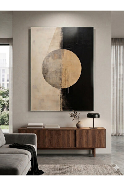 BLT DİZAYN Pictură modernă abstractă în sticlă, cu cercuri