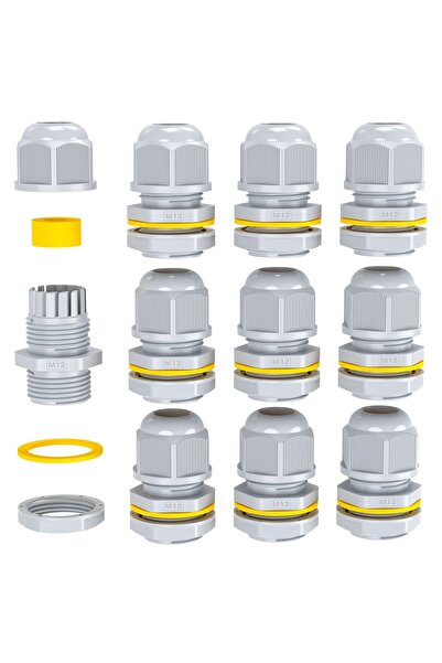 OEM M32 x 1.5 Waterproof Cable Gland Set with Locknut, Adjustable Cable Entry...