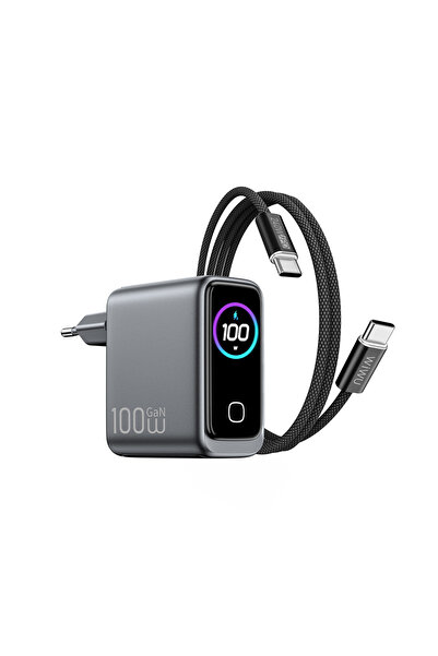 WIWU CHG300 Voyager Serisi 100W GaN Teknolojili PD/QC TFT Göstergeli Hızlı Şa...