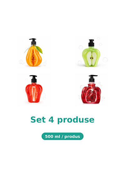 Tasty Set 4 Produse Tasty, Mix Pepene Galben, Mar Extract, Capsuni, Rodie