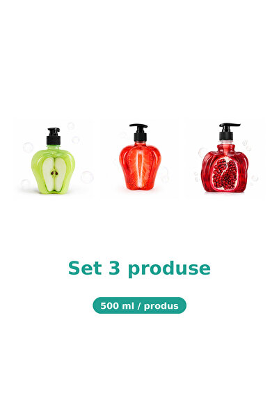 Tasty Set 3 Produse Tasty, Mix Mar Piele Sensibila, Capsuni, Rodie
