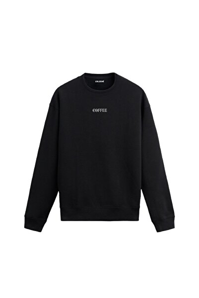 Colermi Minimal Coffee Written Design Sweatshirt