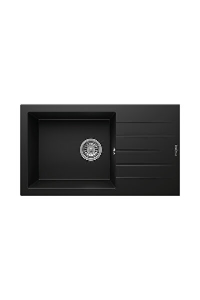RealStone Assos 76 Xl P010 Granit Evye 760x435 mm Tek Göz Damlalıklı Mutfak E...