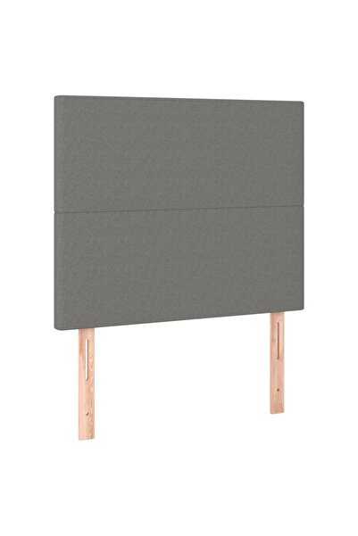 vidaxl Tăblie de pat gri închis 90x5x118/128 cm, material textil