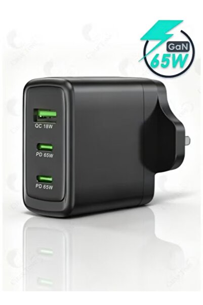 XPOWER شاحن X-POWER XP-T90CCA بقوة 65W GaN، منفذين Type-C ومنفذ USB-A - اسود