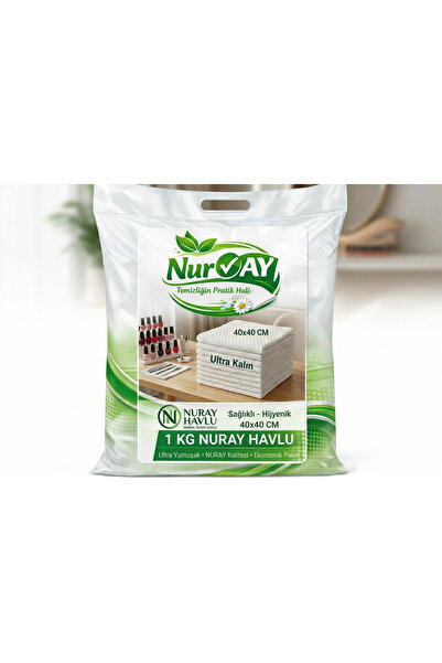 NurAy KULLAN AT ULTRA KALIN MANİKÜR PEDİKÜR HAVLUSU 1KG 40X40
