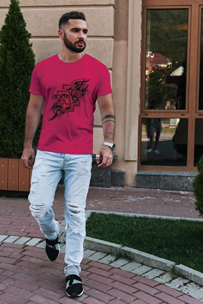 iLovePrints Abstract Tribal Design with Red Geometric Patterns Tshirt