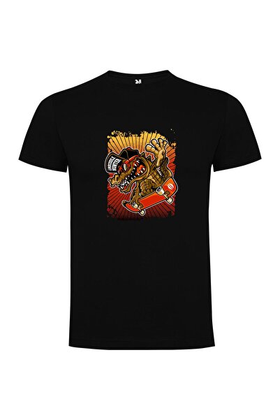 iLovePrints Skateboarding Dragon Monster Tshirt