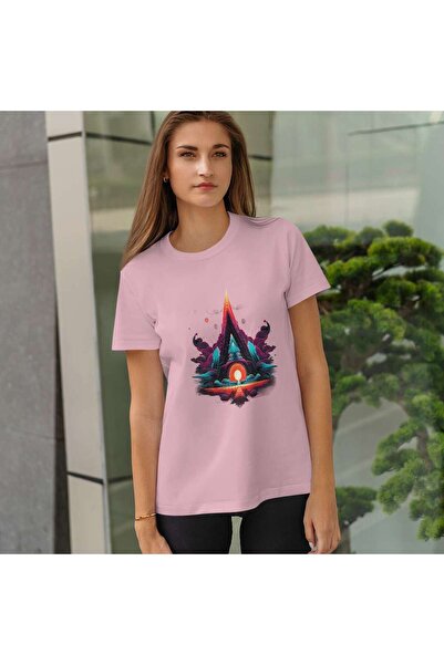 iLovePrints Abstract Cosmic Pyramid Tshirt