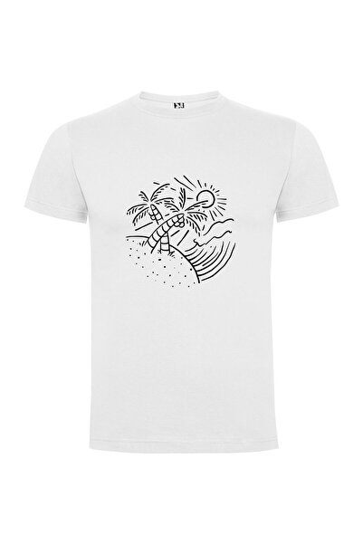 iLovePrints Mono Palm Paradise Tshirt