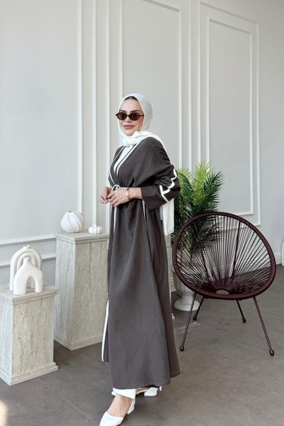 Kübra Aydıns Garnili Kimono-Kahve