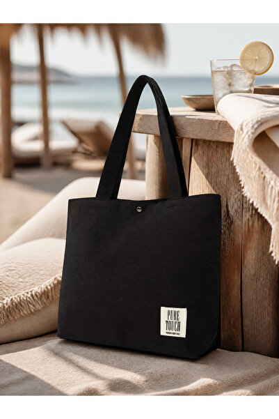 Pure Touch Premium Canvas Bag, Washable, Water-Repellent Fabric Lining, Magne...