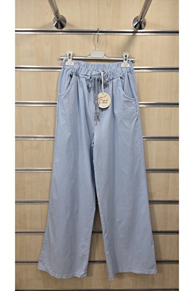 Park Moda Pantaloni italieni din Lycra cu model simplu