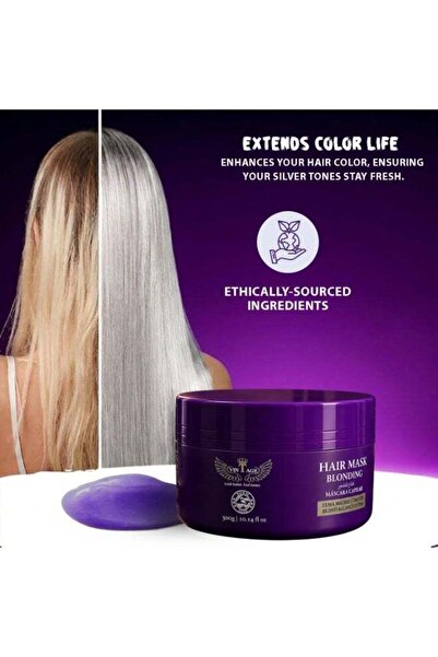 Vintage Blonding Hair Mask 300g (10.14 fl oz) – Anti-Yellow Purple Toning Treatment