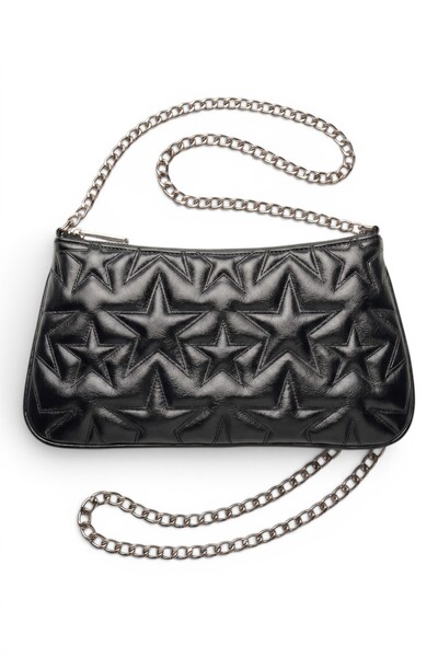 EYCH Women's Star Quilted Patterned Chain Strap Shoulder Bag - Evening Dress ...
