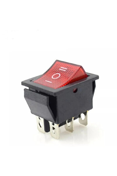 BuharaElektronik BE-105 Geniş Işıklı Anahtar ON-OFF-ON 6 Pinli