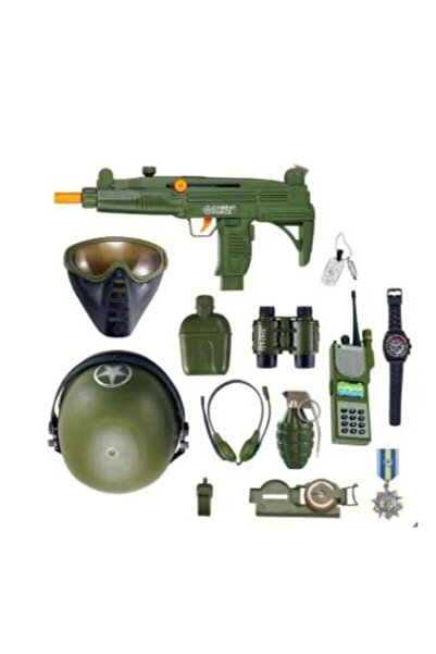 Generic Complete Role Play Set with Gun Watch Mask Helmet Binoculars Tags and...