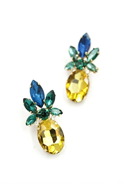 Marsilyan Nvdn- Ieg - Pineapple Earrings - Gold Iegrs-Nvdn1
