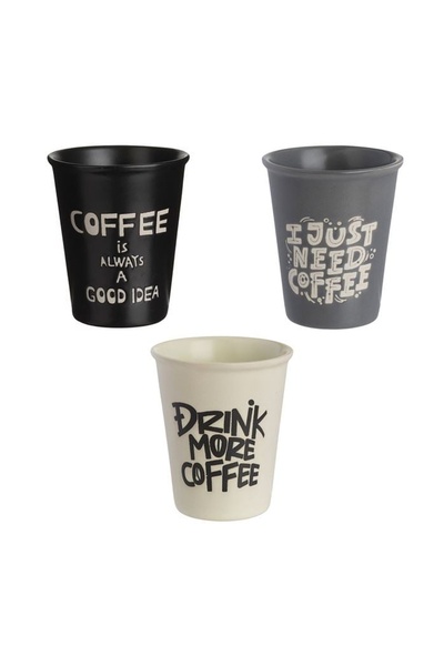 OEM Cană din ceramică neagră 110ml, pentru cafea și ceai