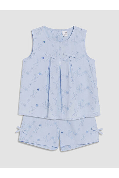 LC Waikiki Peak New Season Bow Embroidered Girls' Shorts Set