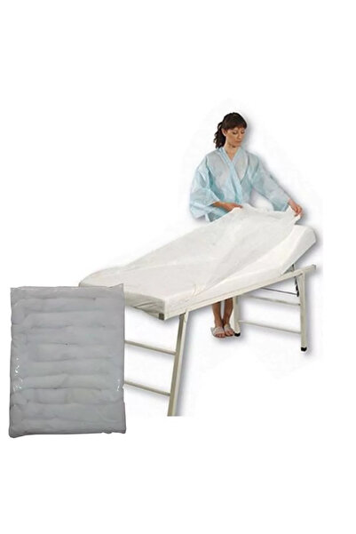 PLAZA TEKSTİL Lastikli Sedye Örtüsü 100×230 Cm 50 Adet