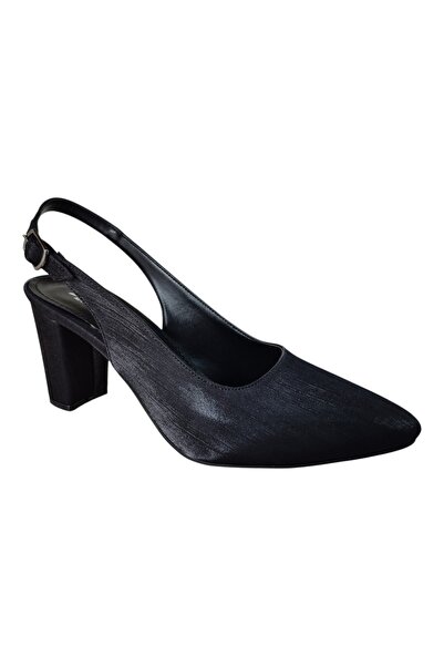MelAlp Women's Vegan Leather Pointed Toe Thick Heeled Shoes