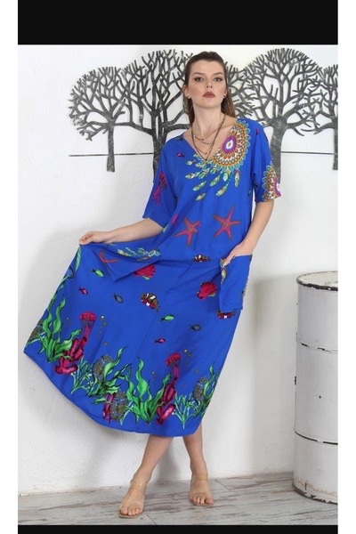 MENSAR OTANTİK Viscose bag pocket dress standard size