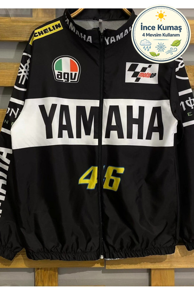 memetti m şekil Yamaha MT Unisex Paraşüt Kumaş Oversize Dijital Baskılı Siyah...