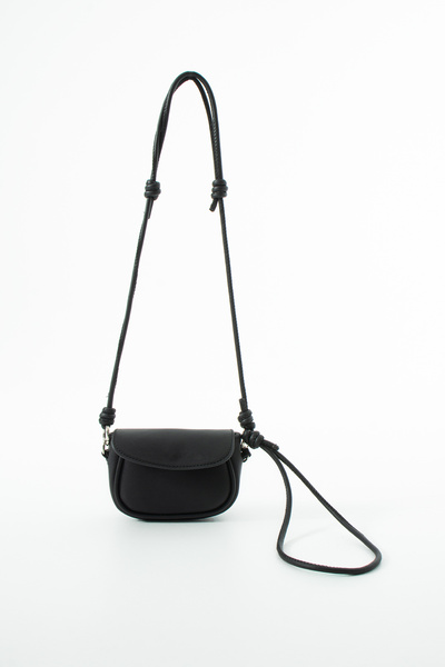 Senna Collection Women's Crossbody Bag with Adjustable Knot Detail Strap Black