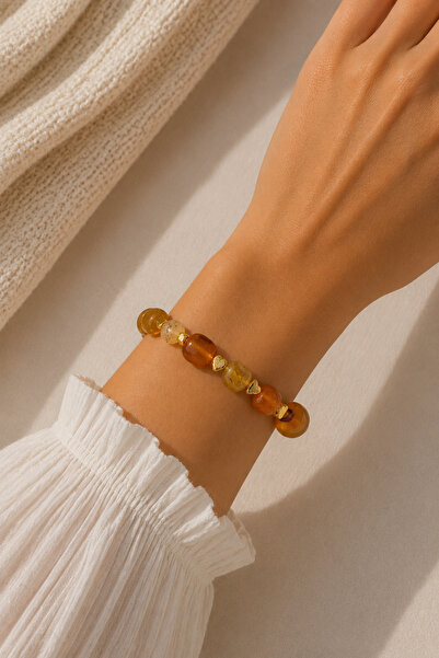 MakeWell Colorful Natural Stone Look Beaded Bracelet – Bohemian Women's Brace...