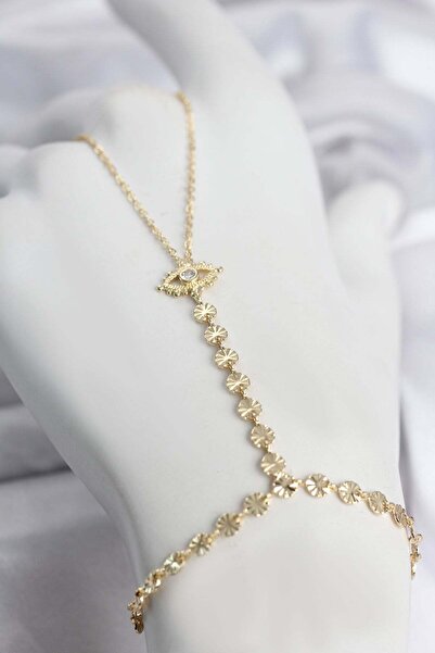 Inure Jewelry نموذج عين من حجر الزركون النحاسي باللون الذهبي طراز شاهميران
