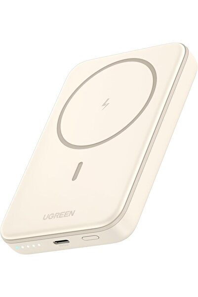 Ugreen Baterie externă wireless magnetică 10000mAh PD 20W Bej