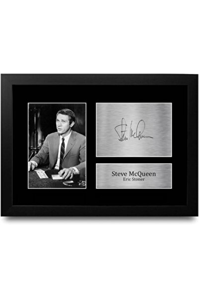 HWC Trading FR A4 Steve McQueen The Cincinnati Kid Gifts Printed Signed Autog...
