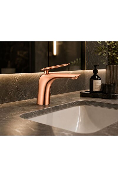 Radinavico baterie lavoar, alamă, kit de instalare inclus, rose-gold