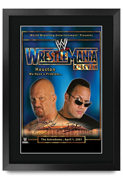 HWC Trading Wrestlemania 17 16 x 12 inch Framed Gifts Printed Signed Autograp...