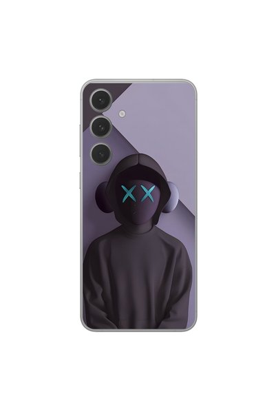 PPKin Samsung Galaxy S25 Fe Compatible No Face 2 Design Transparent Case
