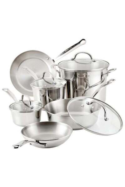 Prestige Faberware Millennium 10 Piece Stainless Steel Cookware Set | Cookwar...